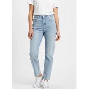 Frye High Rise Straight Leg Jeans Stevie Wash Light Blue Sz 12/31 Casual Classic